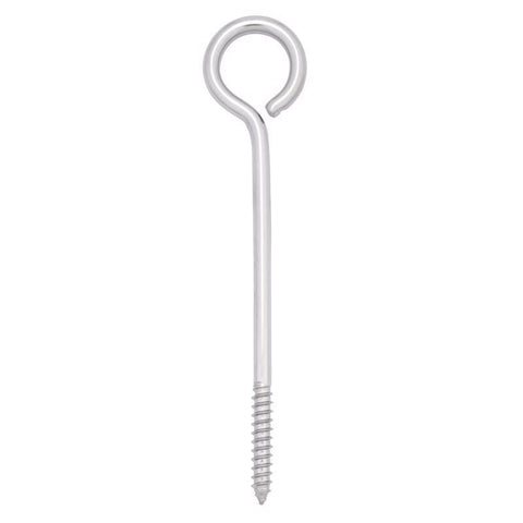 Hampton 3/8 in. X 8 in. L Stainless Stainless Steel Lag Thread Eyebolt (Pack of 5)