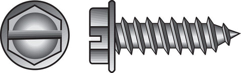 HILLMAN No. 8 Ga. X 1/2 in. L Slotted Hex Washer Head Sheet Metal Screws 100 pk