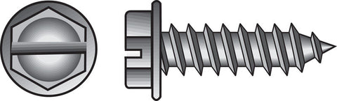 HILLMAN No. 10 Ga. X 3/4 in. L Slotted Hex Washer Head Sheet Metal Screws 100 pk