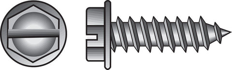HILLMAN No. 8 Ga. X 1 in. L Slotted Hex Washer Head Sheet Metal Screws 100 pk