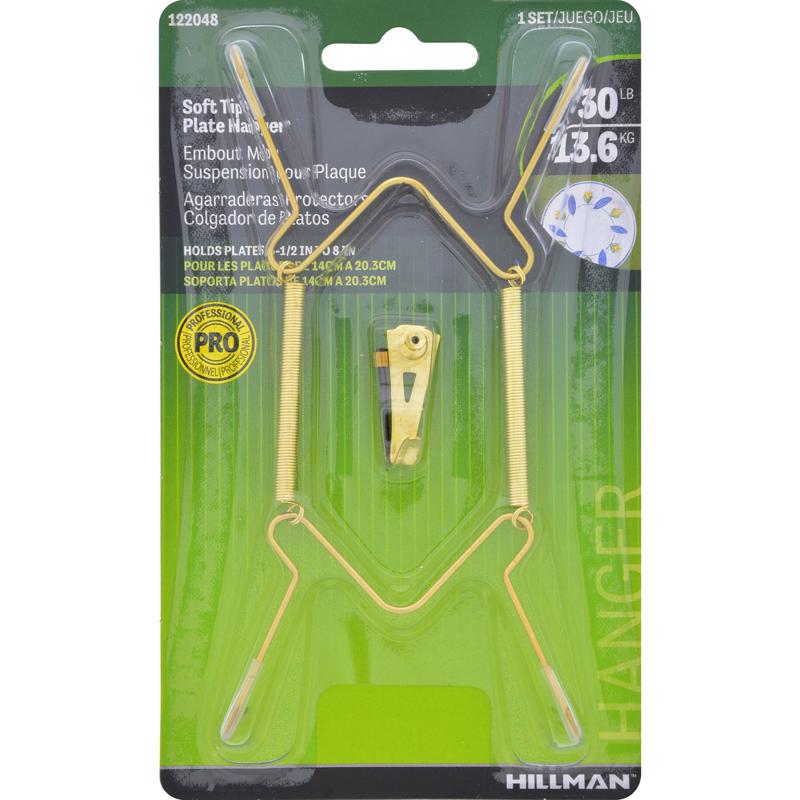 HILLMAN Brass-Plated All Purpose Hanger 1 pk (Pack of 10)