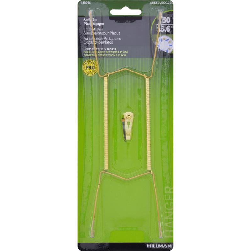 HILLMAN Steel Plate Hanger 1 pk (Pack of 10)