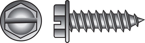 HILLMAN No. 6 Ga. X 1-1/2 in. L Slotted Hex Washer Head Sheet Metal Screws 100 pk
