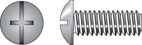 HILLMAN No. 1/4-20 Ga. X 3/4 in. L Combination Truss Head Zinc-Plated Steel Machine Screws 100 pk