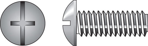 HILLMAN No. 1/4-20 Ga. X 1 in. L Combination Truss Head Zinc-Plated Steel Machine Screws 100 pk