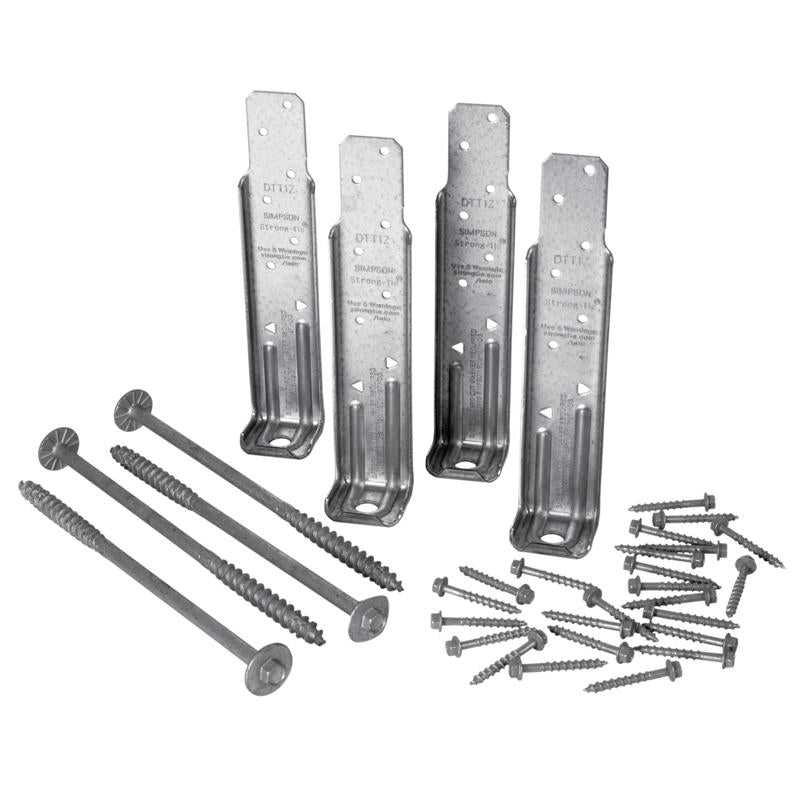 Simpson Strong-Tie ZMax Silver Steel Deck Tension Tie Kit 14 Ga. 7.125 in. L (Pack of 4)