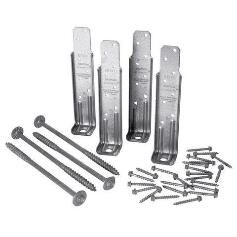 Simpson Strong-Tie ZMax Silver Steel Deck Tension Tie Kit 14 Ga. 7.125 in. L (Pack of 4)