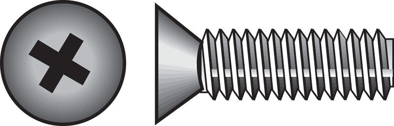 HILLMAN No. 1/4-20 Ga. X 1-1/2 in. L Phillips Flat Head Stainless Steel Machine Screws 100 pk