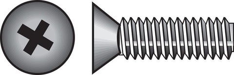 HILLMAN No. 1/4-20 Ga. X 1-1/2 in. L Phillips Flat Head Stainless Steel Machine Screws 100 pk
