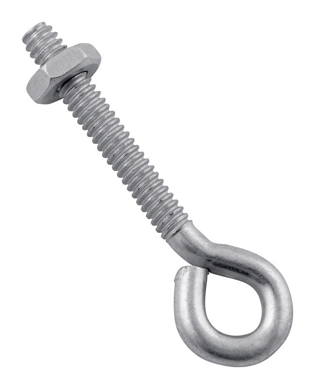 National Hardware 3/16 in. X 2 in. L Zinc-Plated Steel Eyebolt Nut Included (Pack of 20)