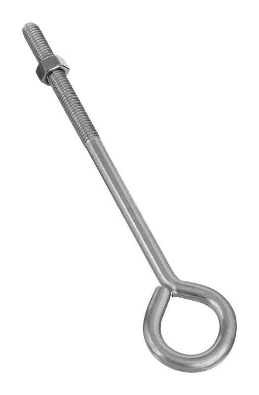 National Hardware 3/8 in. X 8 in. L Stainless Stainless Steel Eyebolt Nut Included
