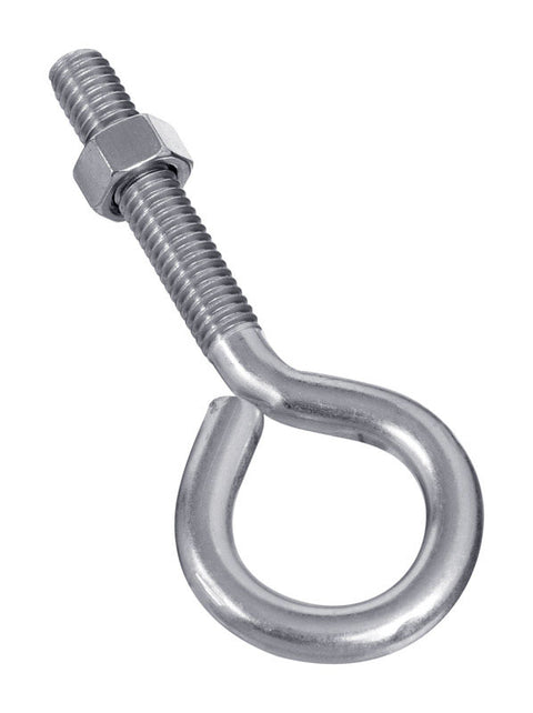 National Hardware 3/8 in. X 4 in. L Stainless Stainless Steel Eyebolt Nut Included