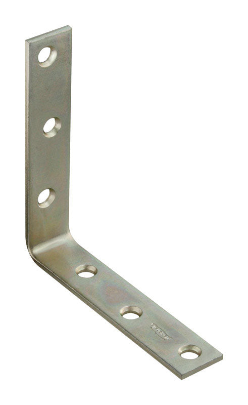 National Hardware Refuerzo para esquina interior de acero galvanizado de 5 pulg. de alto x 1 pulg. de ancho x 0.16 pulg. de profundidad