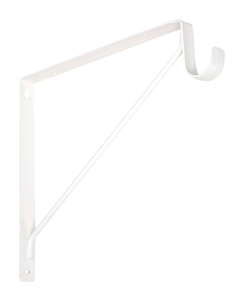 National Hardware White Steel Shelf/Rod Bracket 12.45 in. L 125 lb (Pack of 20)