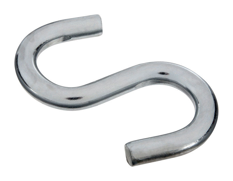 National Hardware Large Zinc-Plated Silver Steel 3-1/2 in. L Heavy Open S-Hook 180 lb 1 pk