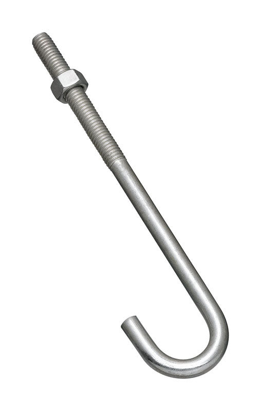 National Hardware Large Zinc-Plated Silver Steel 7 in. L J-Bolt 1 pk