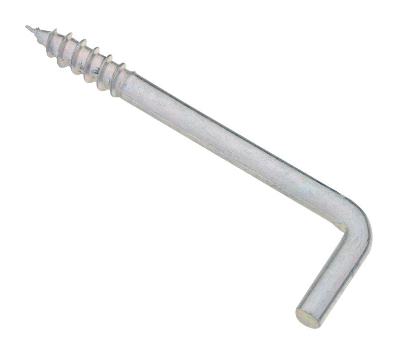 National Hardware Medium Zinc-Plated Silver Steel 2-5/8 in. L Square Bend Hook 1 pk