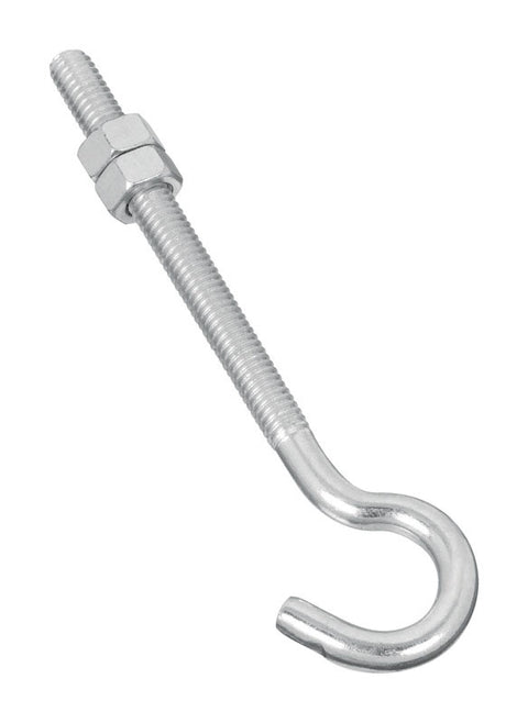 National Hardware Large Zinc-Plated Silver Steel 5 in. L Hook Bolt 100 lb 1 pk