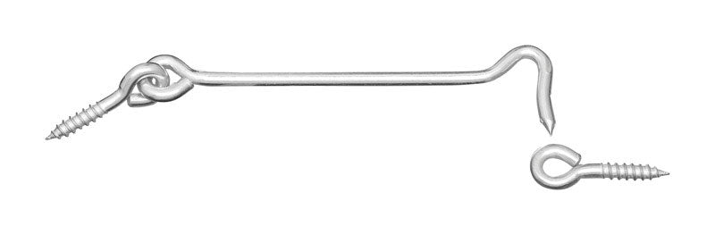 National Hardware Large Zinc-Plated Silver Steel 6 in. L Hook and Eye 1 pk