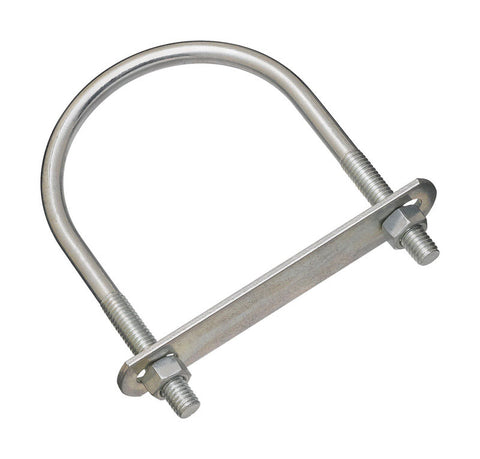 National Hardware 3/8 in. X 3-1/2 in. W X 5-1/4 in. L Coarse Zinc-Plated Steel U-Bolt (Pack of 5)