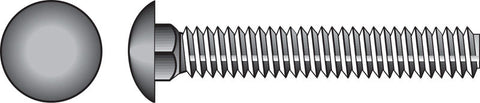 HILLMAN 1/4 in. X 2 in. L Zinc-Plated Steel Carriage Bolt 100 pk