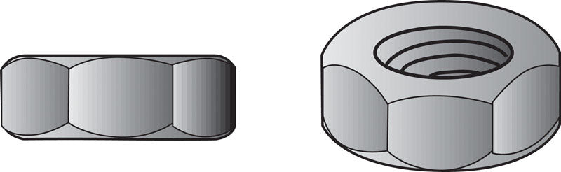 Hillman 5/16 in. Zinc-Plated Steel USS Hex Nut 909 pk