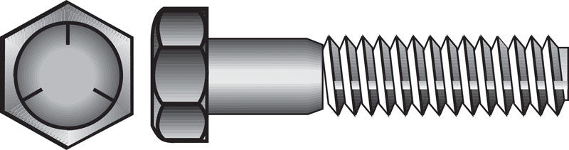 HILLMAN 7/16 in. D X 6 in. L Heat Treated Zinc Steel Hex Head Cap Screw 50 pk