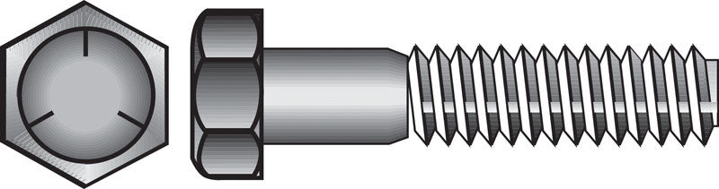 HILLMAN 1/2 in. D X 5-1/2 in. L Heat Treated Zinc Steel Hex Head Cap Screw 25 pk