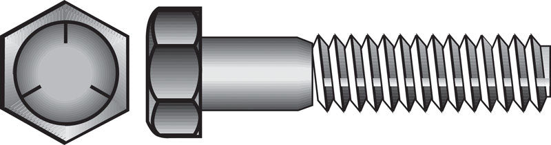 HILLMAN Tornillo de cabeza hexagonal de acero zincado tratado térmicamente, 3/4 pulg. de diámetro x 4 pulg. de largo, paquete de 20