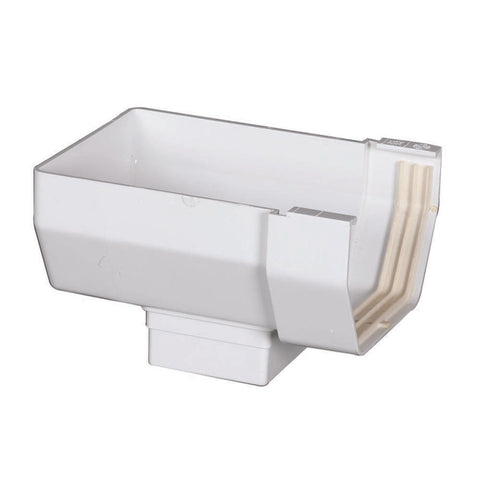 Amerimax 3.5 in. H X 5 in. W X 9 in. L White Vinyl K Gutter Outlet (Pack of 10)