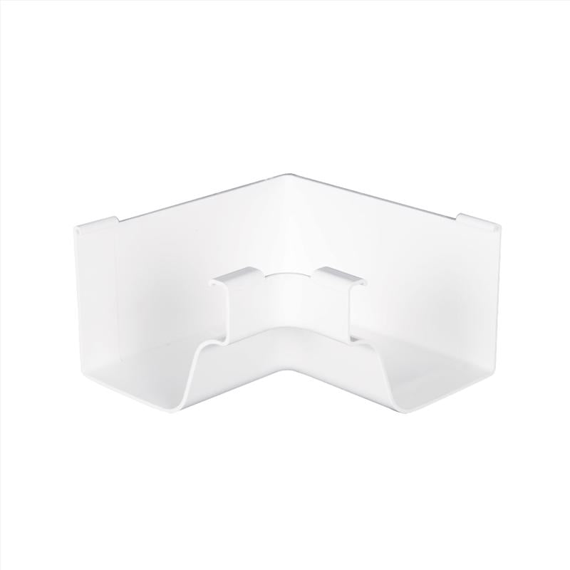 Amerimax 5 in. W X 6.25 in. L White Vinyl K Inside Miter
