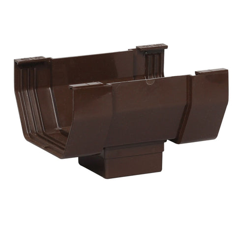 Amerimax 6.25 in. H X 5 in. W X 9 in. L Brown Vinyl U Gutter Drop Outlet (Pack of 10)