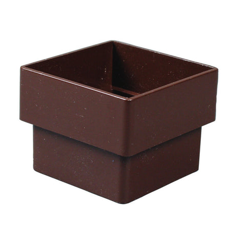 Amerimax 2.6 in. H X 2 in. W X 2 in. L Brown Vinyl U Downspout Connector (Pack of 10)