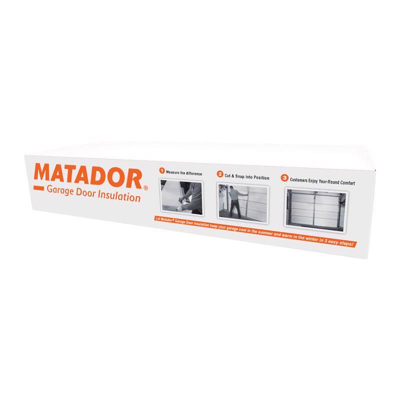 Kit de aislamiento para puerta de garaje Matador, 21 pulg. de ancho x 54 pulg. de largo x 11 pulg., 4,8 mantas, 49 pies cuadrados
