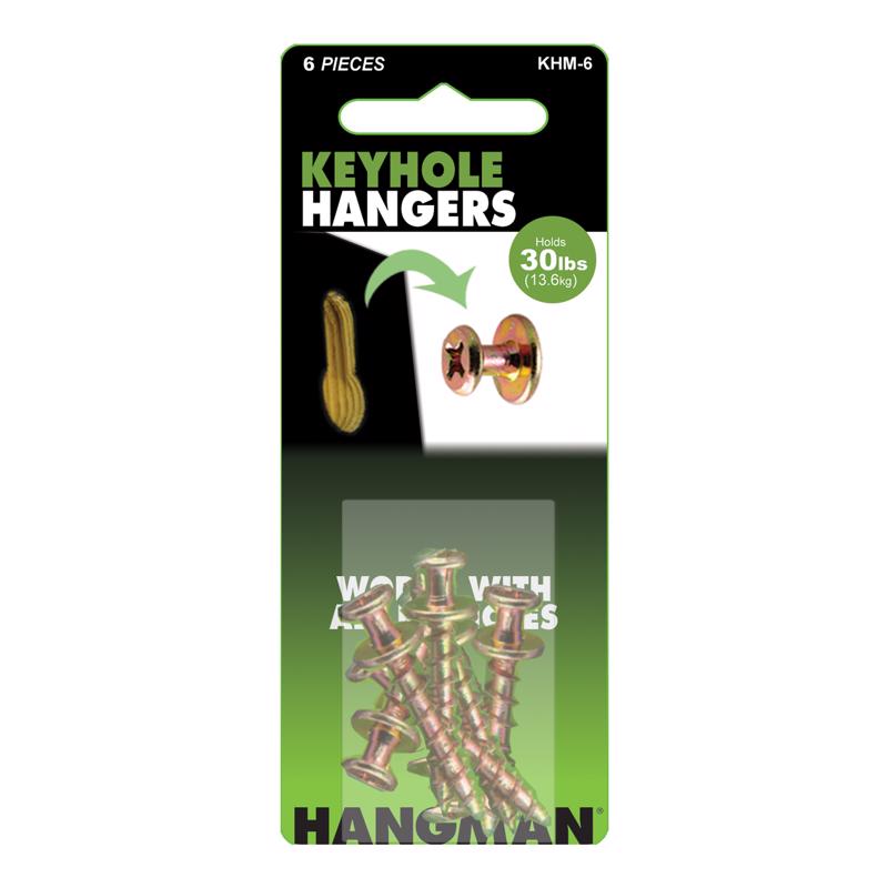 Hangman Gold Wall Hanging Kit 30 lb 6 pk