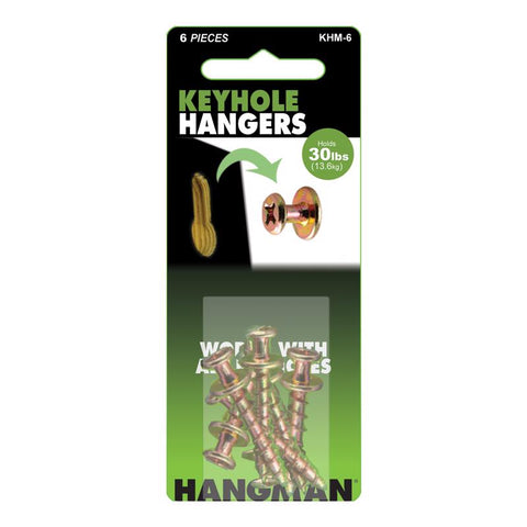 Hangman Gold Wall Hanging Kit 30 lb 6 pk