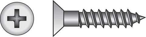 HILLMAN No. 4 X 1 in. L Phillips Zinc-Plated Coarse Wood Screws 100 pk