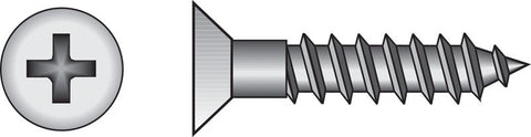 HILLMAN No. 8 X 1/2 in. L Phillips Zinc-Plated Coarse Wood Screws 100 pk