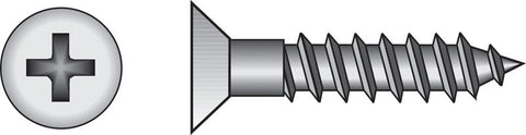 HILLMAN No. 14 X 1-1/2 in. L Phillips Zinc-Plated Coarse Wood Screws 100 pk