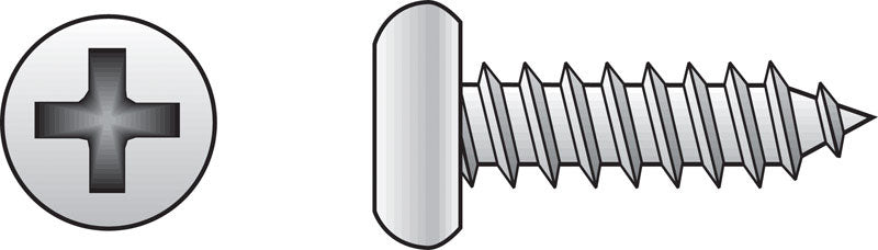 HILLMAN No. 12 Ga. X 2 in. L Phillips Pan Head Sheet Metal Screws 100 pk