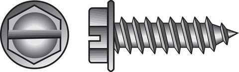 HILLMAN No. 14 Ga. X 3/4 in. L Slotted Hex Washer Head Sheet Metal Screws 100 pk