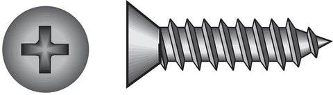 HILLMAN No. 6 Ga. X 1-1/4 in. L Phillips Flat Head Sheet Metal Screws 100 pk