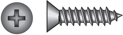 HILLMAN No. 10 Ga. X 1-1/2 in. L Phillips Flat Head Sheet Metal Screws 100 pk
