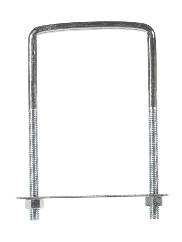 Hampton 3-3/4 in. X 3-5/8 in. W X 6 in. L Coarse Zinc-Plated Steel Lumber Size Square Bend U-Bolt (Pack of 5)