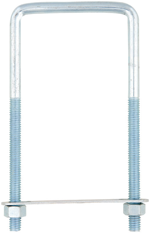 Hampton 3/8 in. X 3-5/8 in. W X 7 in. L Coarse Zinc-Plated Steel Lumber Size Square Bend U-Bolt (Pack of 5)