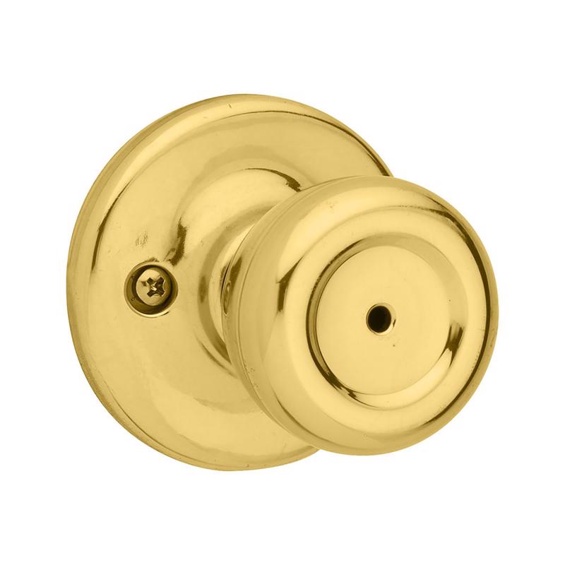 Kwikset Mobile Home Traditional Polished Brass Privacy Knob