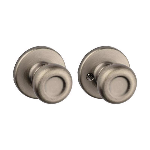 Kwikset Tylo Antique Brass Passage Door Knob