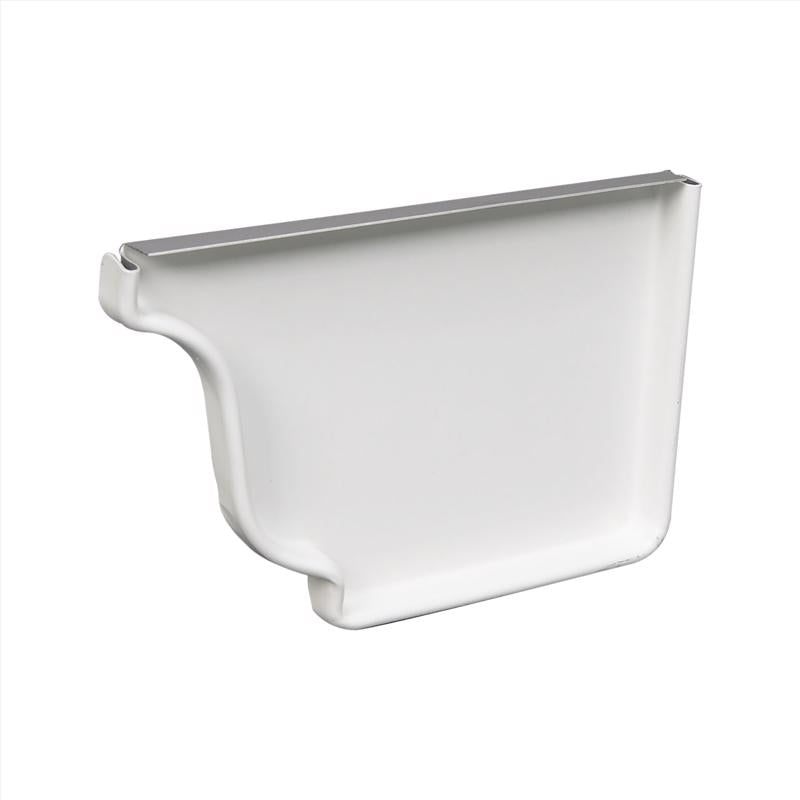 Amerimax 5 in. H X 3.5 in. W X 5 in. L White Aluminum K Right End Cap
