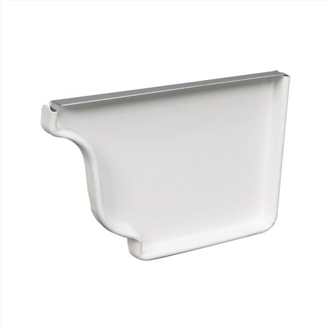 Amerimax 5 in. H X 3.5 in. W X 5 in. L White Aluminum K Right End Cap