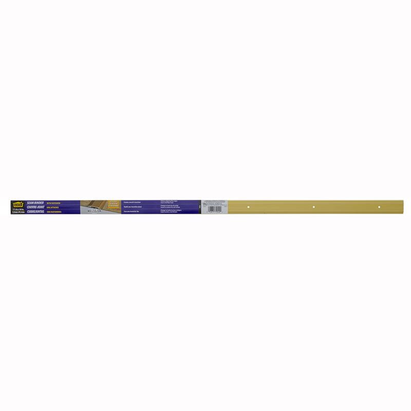 M-D Building Products 0.1 in. H X 1.25 in. W X 36 in. L Satin Brass Aluminum Seam Binder (Pack of 6)